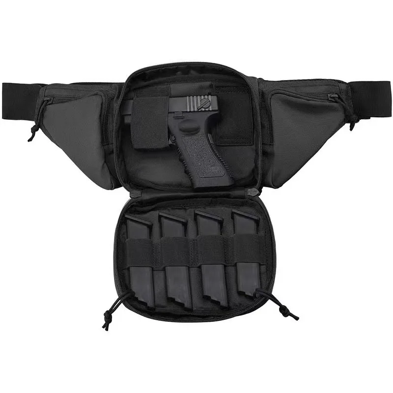 Multi-Functional Tactical Gun Waist Holster Molle System Waist Bag Outdoor Hiking Climbing Tool Pack Waist Bag Pack