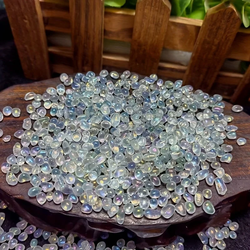 50 جرام/100 جرام/200 جرام كريستال Moonstone سحق جزيئات الحجر الحلي المنزل خزان الأسماك المناظر الطبيعية الحصى اليدوية DIY بها بنفسك الديكور ل #5