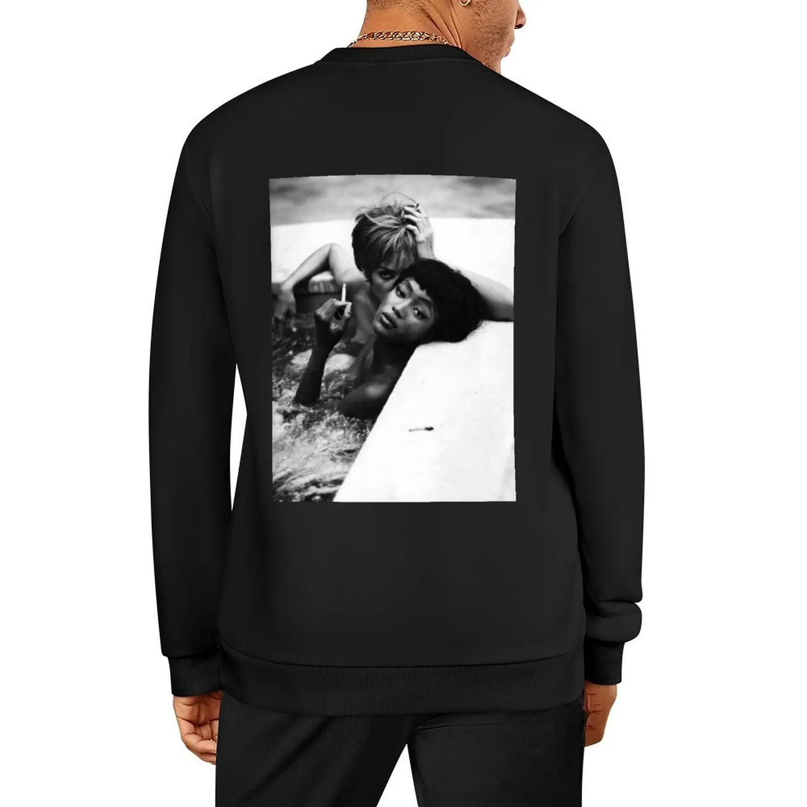 

Naomi Campbell : Lounging Pullover blouse fashion men aesthetic clothing winter clothes hooded sweatshirt for men