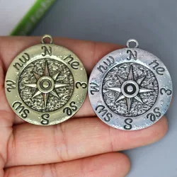 2Pcs/lot Sailor's Wind Rose Charm Pendant For DIY Necklace Earrings Handmade Jewelry Making