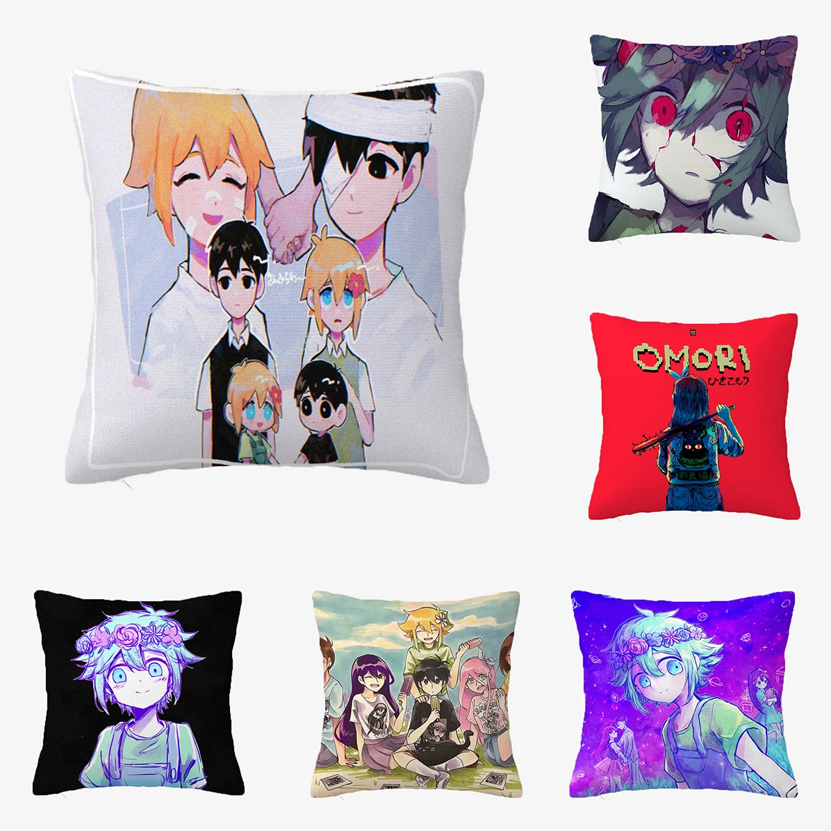 

Omori Anime Home Decoration Cushion Covers for Decorative Cushions Short Plush Body Pillow Cover 40x40 Double Sided Printing