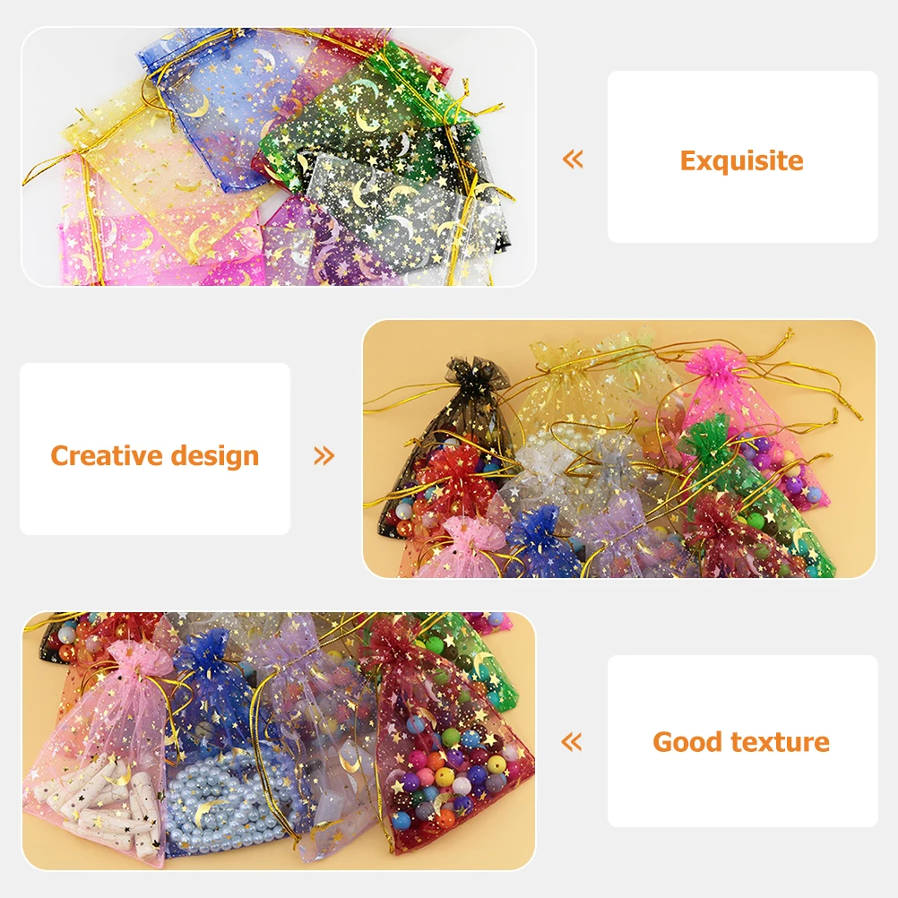 

100 Pcs Mini Bags Tie Mouth Gift Yarn Drawstring Jewelry Pouches Lightweight Safe Storage Birthday Parties