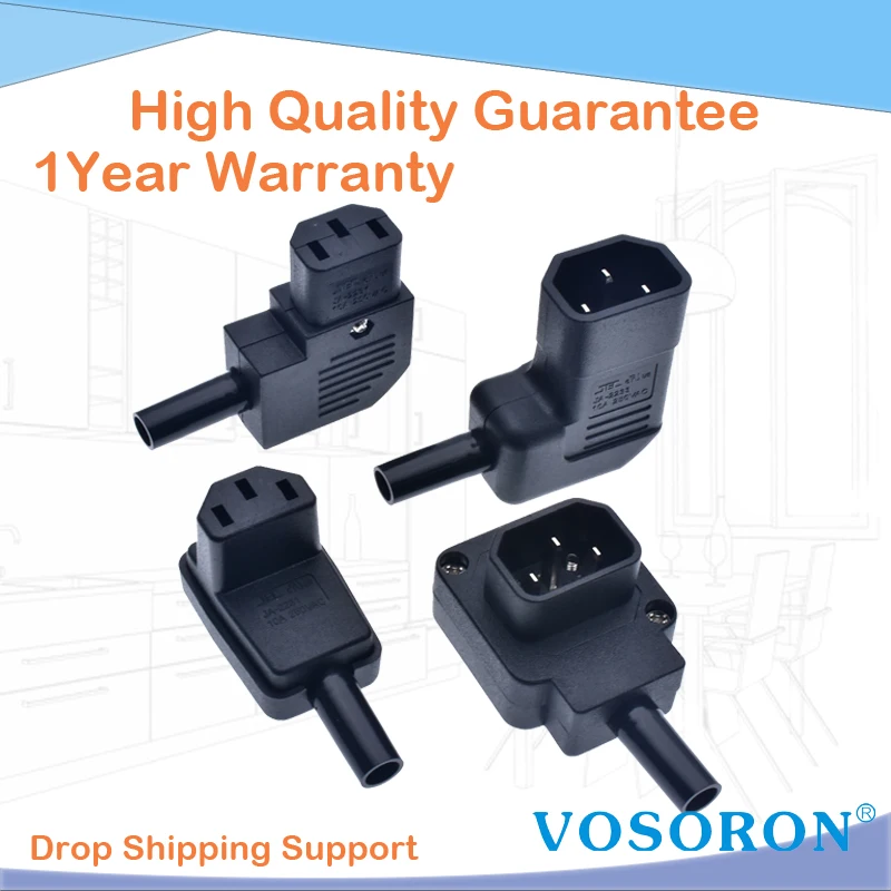 

Колено 250 В 10 А 90 ° IEC320 C13 C14 PDU ДБЖ Проводная розетка для сборки установки разъема электрической панели Розетка переменного тока Вилка