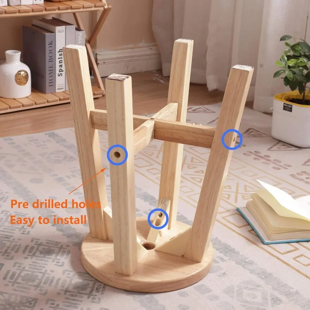 Круглые табуреты из массива дерева