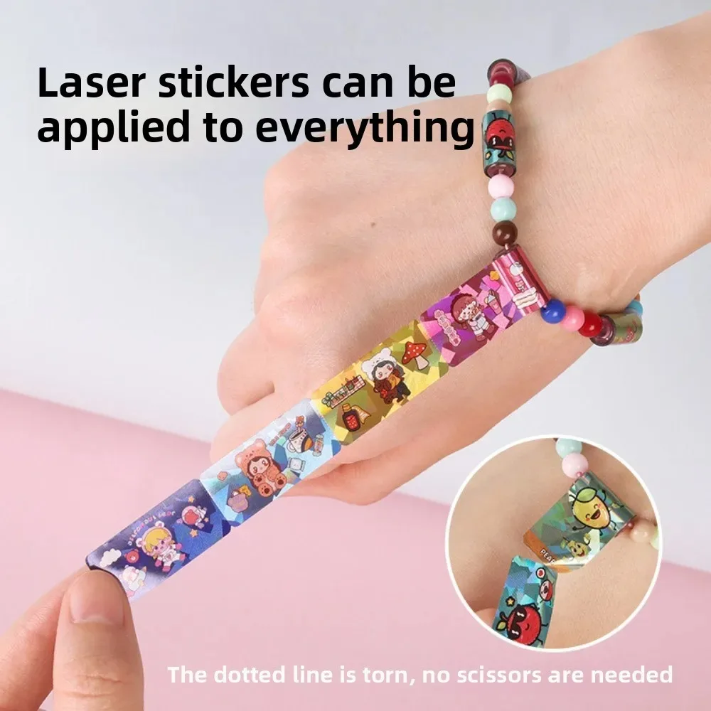 Sticker Bead Bracelet Kit - DIY Jewelry Making Set with Colorful Beads & Decals, Creative Gift for Girls!