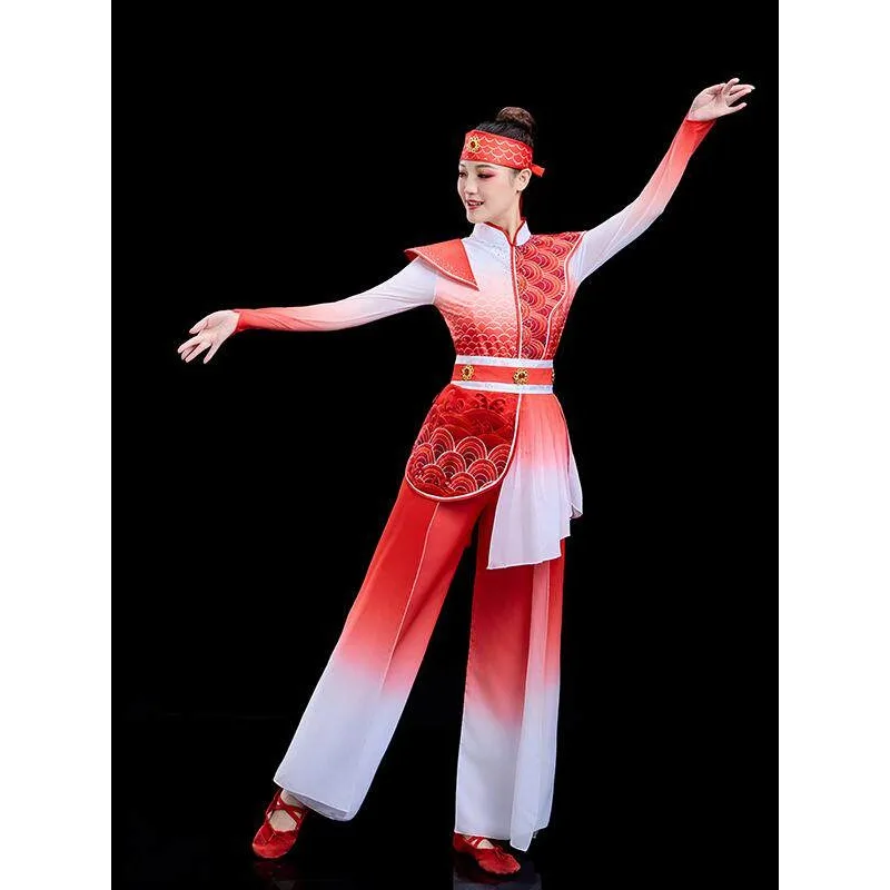 

New Drumming Waist Drum Chinese Wind Chi Ling Pretty Performance Costume Race Dragon Boat Race Costume Women's Clothing