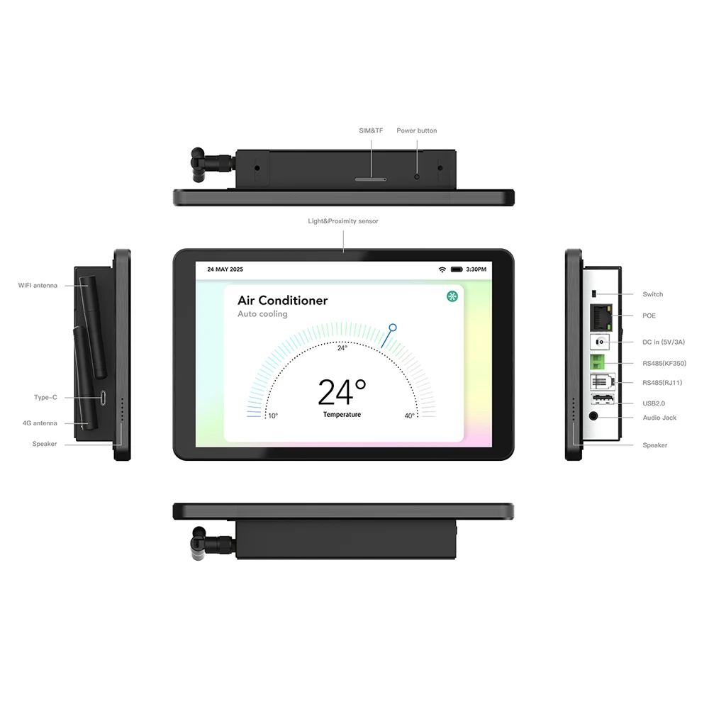 Inteligentny kontroler automatyki domowej RS485 panel dotykowy RJ45 IOT KNX do montażu ściennego tablet ODM personalizacja POE tablet Android