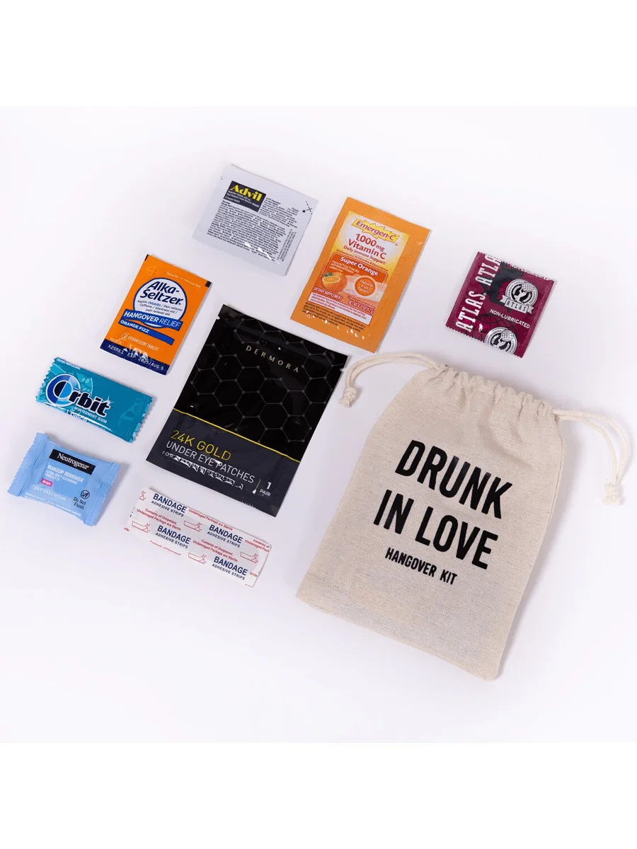 1pc Drunk Hangover Kit with Birthday Wedding Bachelor Travel Event Party Favors Hangover Bag Supplies