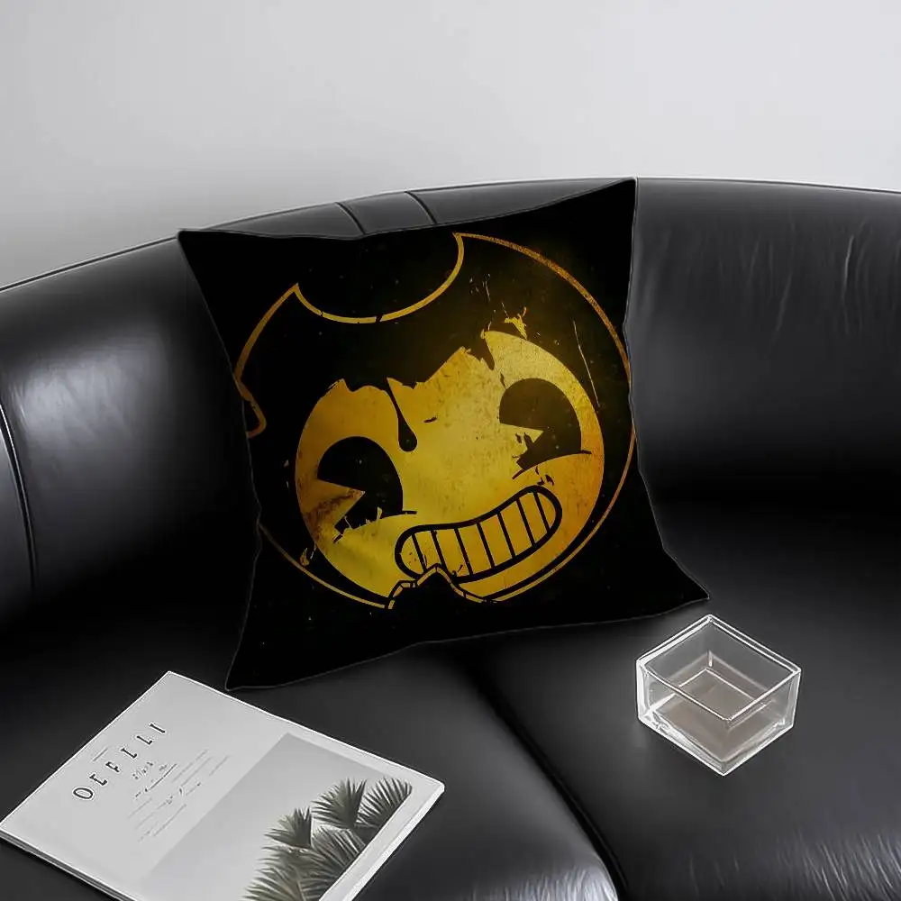 غطاء وسادة B-Bendy and the Ink Machine وسرير أريكة بسحاب غير مرئي مضاد للغبار