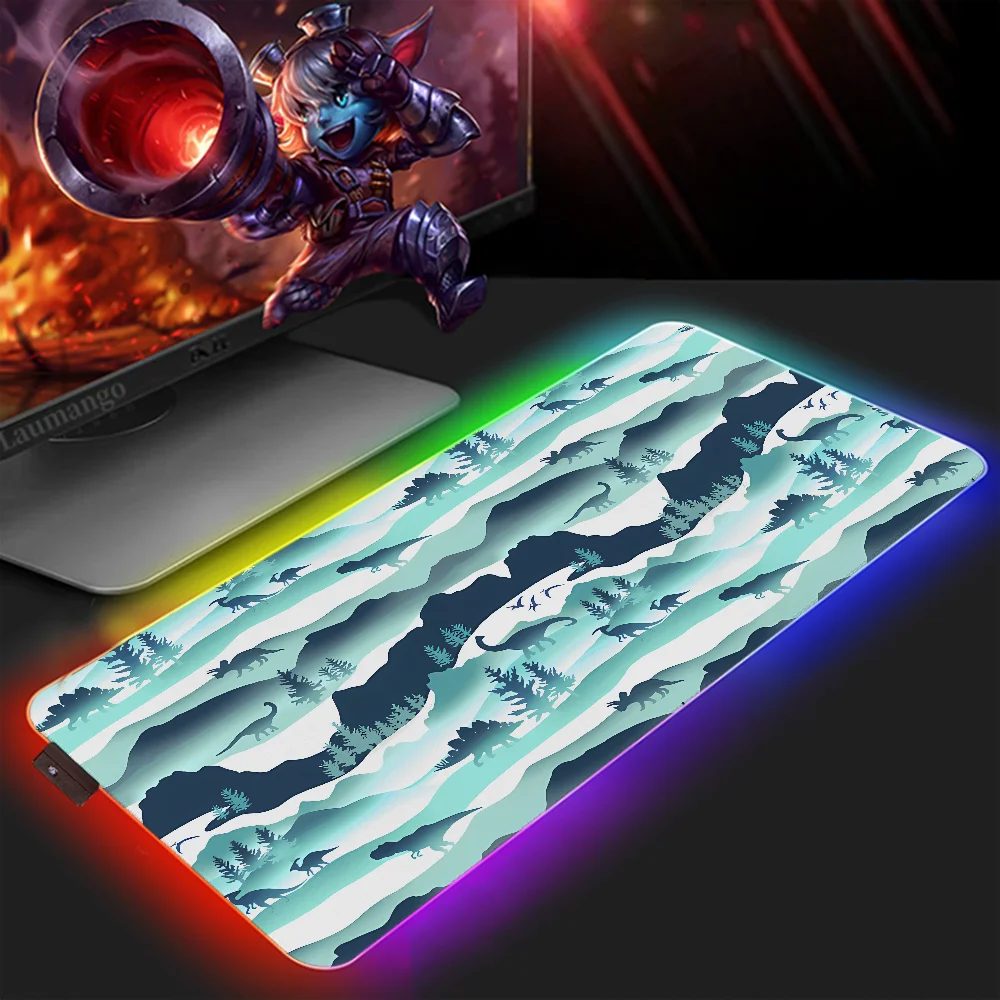 WIMSICAL DINO WILDERNESS-Gaming Mat, Acessórios de Mesa, Office Mouse Pad, Gamer Mousepad, 900x400, Desktops, Mouse Mats, Teclado, XL