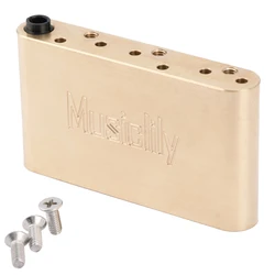 Musiclily Ultra 54mm String Spacing 42mm Depth Full Solid Brass Block for ST Electric Guitar Wilkinson WVC/WVP Tremolo Bridge