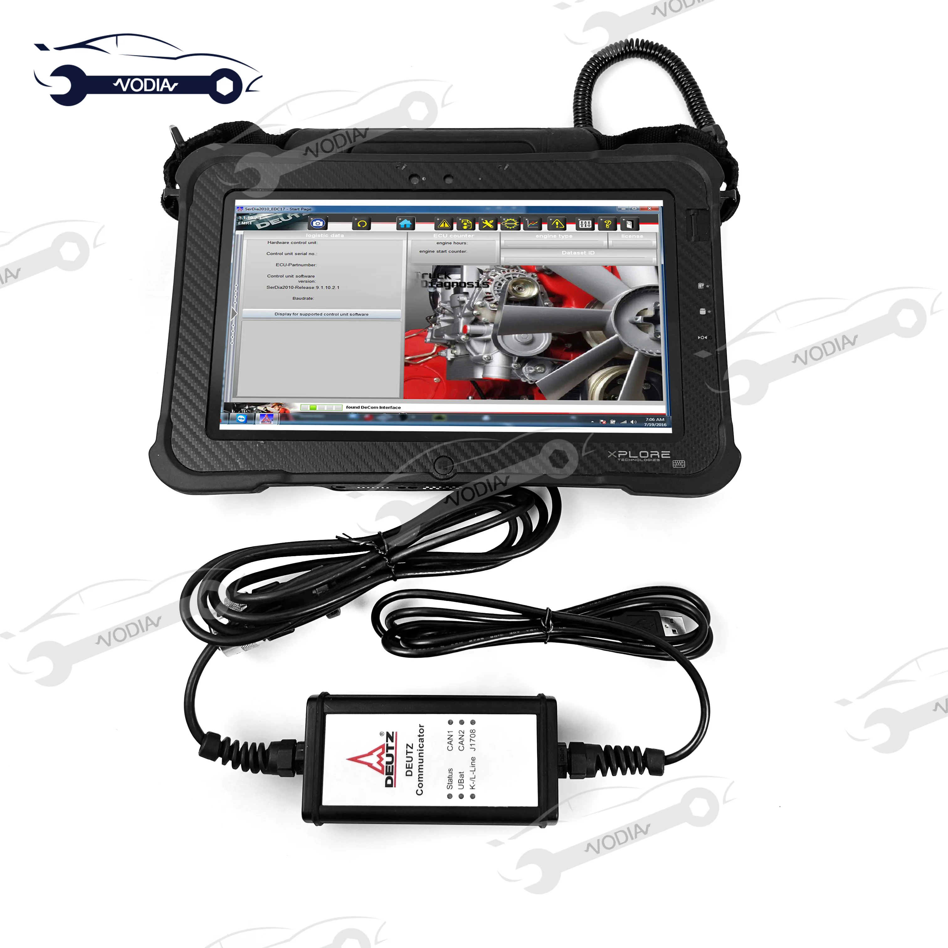 New Deutz diagnostic Kit For Deutz decom serdia 4.0 pk SerDia2010 DECOM Diagnostic programming Scanner tool ++Xplore tablet