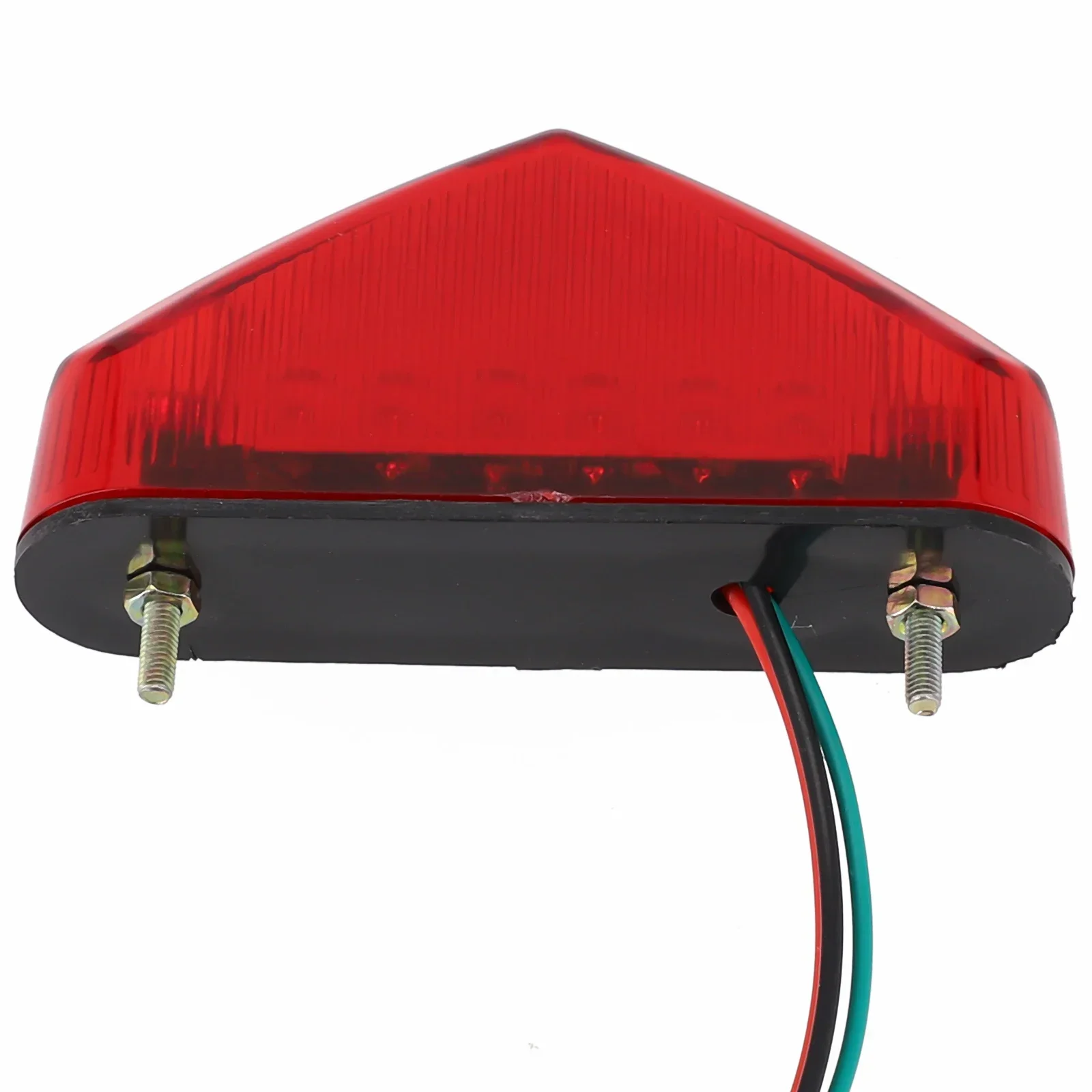 Red Motorbike Headlight Taillight – Integrated 12 LED Brake Stop Light and Wide Angle Reflective Coating for Enhanced Safety