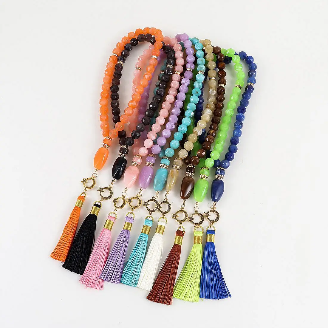 

DIY accessories Muslim Rosary Cut-Face Round Bead Bracelet Arab Muslim Handheld Prayer Rosary BR2110
