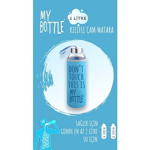 My Bottle Borosilicate Glass Flasks 1000 ml Water Bottle 1lt