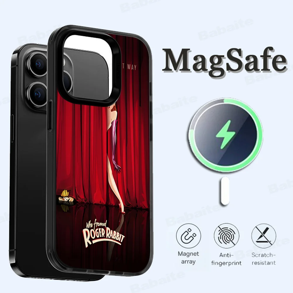 J-Jessica R-Rabbit Sexy Phone Case Magesafe Magnetic Wireless Charge Case For IPhone 16 11 12 13 14 15 Pro Max Plus Mini