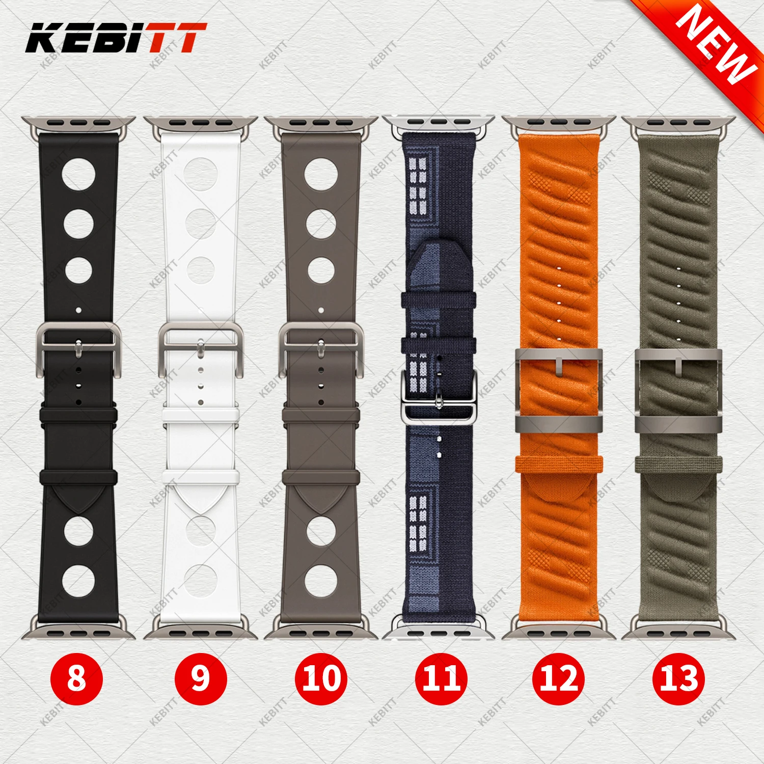 جديد Kebitt 2025 جولة واحدة Iwatch العصابات لساعة أبل الترا 3 2 سلسلة 11 10 9 8 7 6 5 حزام الغوص 46 مللي متر 45 49 مللي متر