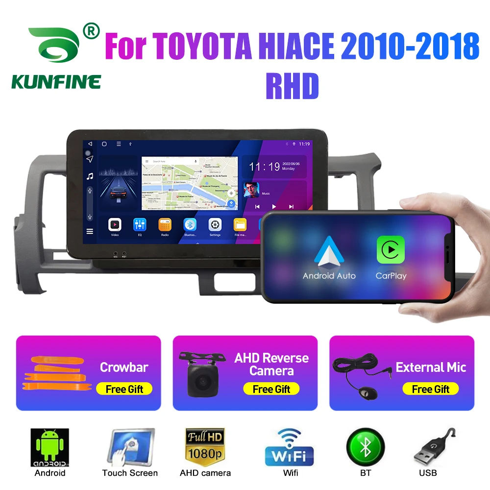 2Din Android Car Radio For TOYOTA HIACE 201-2018 RHD Multimedia Video Player GPS Navigation Stereo Audio Head Unit Carplay 4G