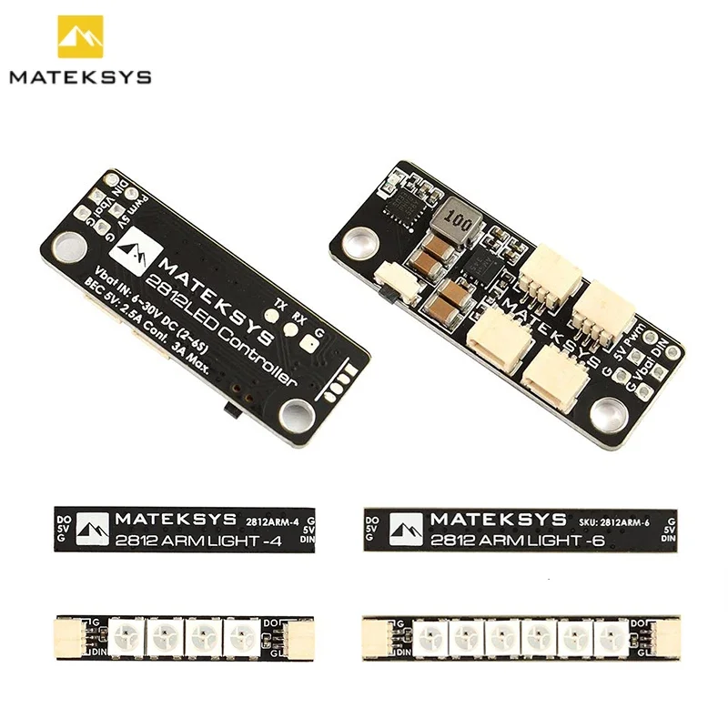 Matek 2812 2812ARM-4 / 2812ARM-6 LED لوحة توزيع شريط إضاءة و 2812 LED قطاع تحكم لطائرات بدون طيار RC FPV #1
