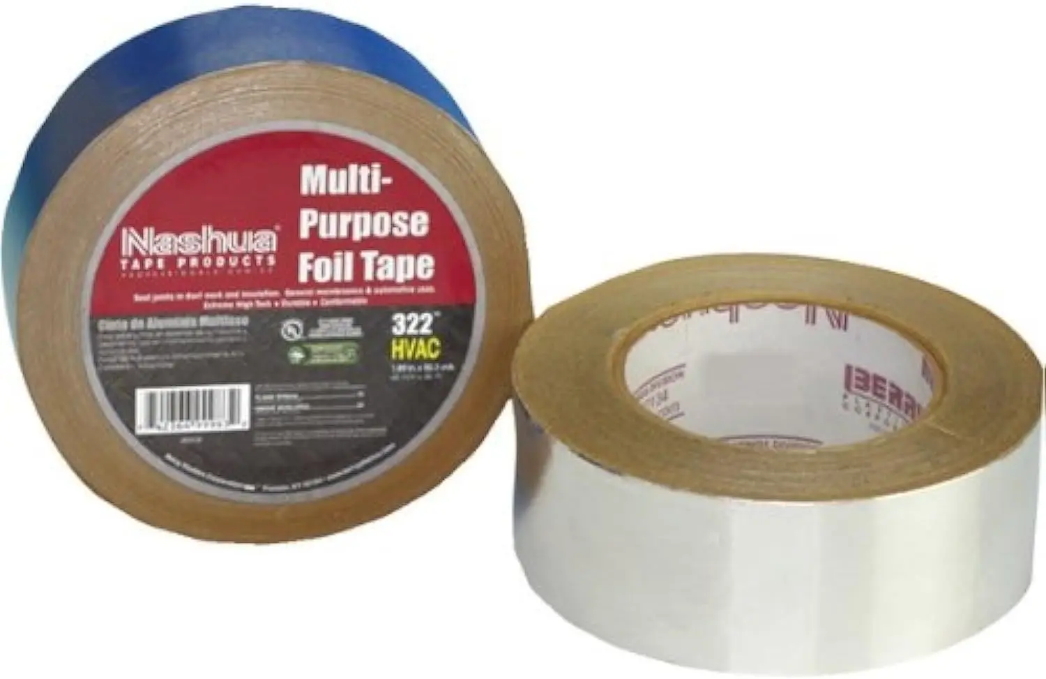 

1 - 617001B Nashua 322 Multi-Purpose Foil Tape, General purpose foil tape, 2mm aluminum foil backing, 915245