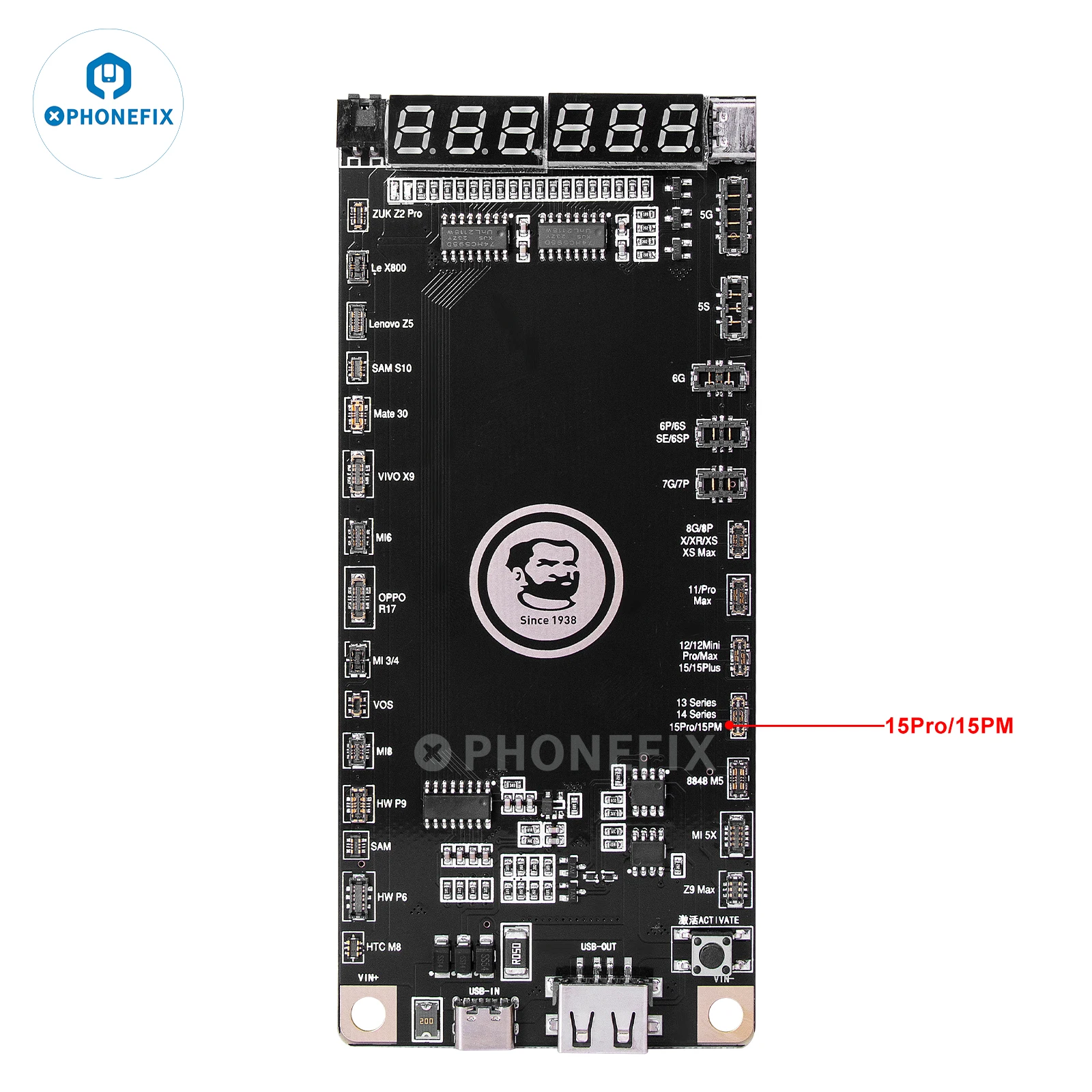 MECHANIC BA27 Battery Activation Detection Board Battery Tester Fast Charge for iPhone 5-15 Pro Max Samsung One Click Activation