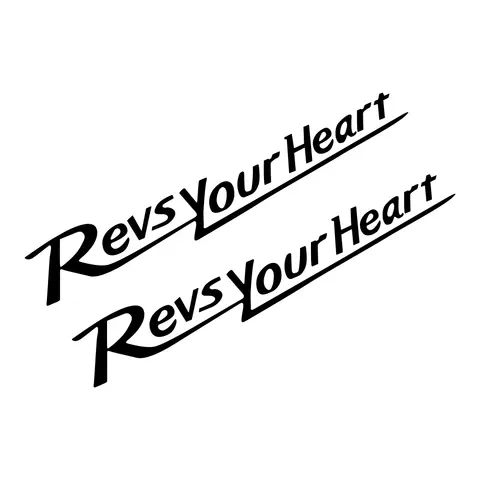 Revs 당신의 심장 오토바이 자동차 스티커, 방수 스타일링 데칼, 자체 접착 오토바이 필름 장식, 자동차 액세서리