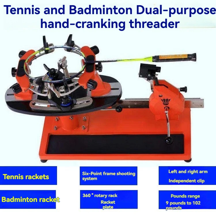 

Badminton Tennis Racket Stringing Machine Desktop Manual Stringing with Weaving Racket Winding Manual Badminton Racket Stringin