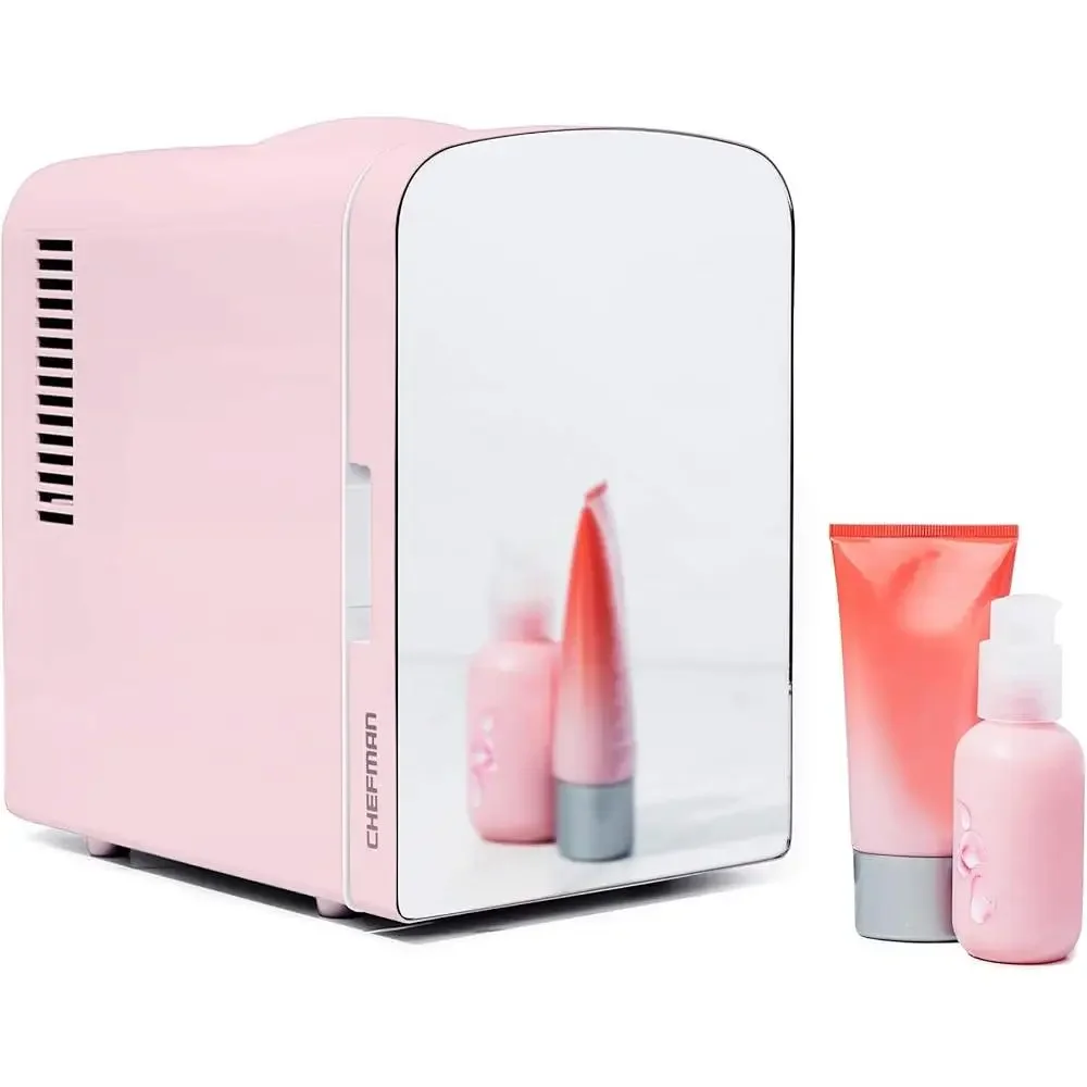 Portable Mini Refrigerator Skin Care Makeup Storage Personal Beauty Fridge Cooling Heating Function Compact Desk Accessory