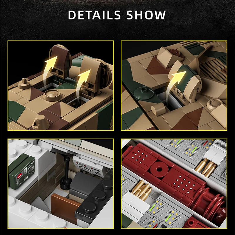 Klocki konstrukcyjne wojskowe z II wojny światowej, 2688 elementów, niemiecki czołg ciężki Panzer VIII Maus, techniczny czołg bojowy, zabawka, prezent.