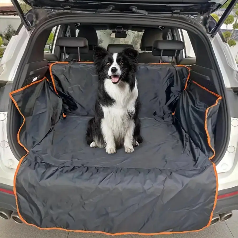 Cama de Camping para mascotas, forro de carga Suv impermeable para perros y mascotas, cubierta de asiento trasero plegable, estera, Protector de maletero de ajuste Universal para sedanes