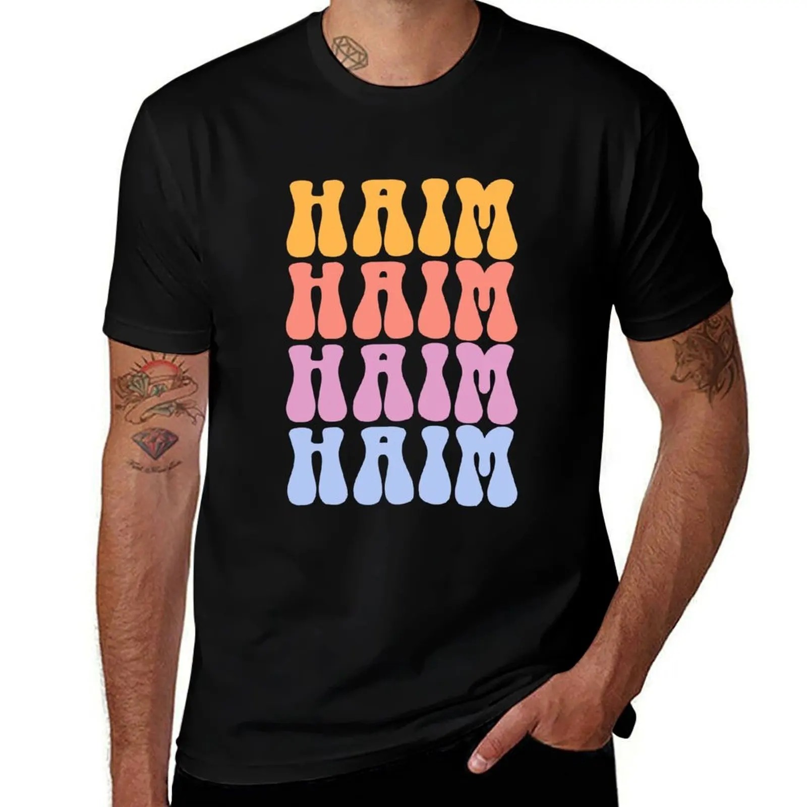 

American Pop Rock Band Including 3 Branches Haim Vibes Cute Graphic Gift T-Shirt cotton t shirts man 100% T-Shirt
