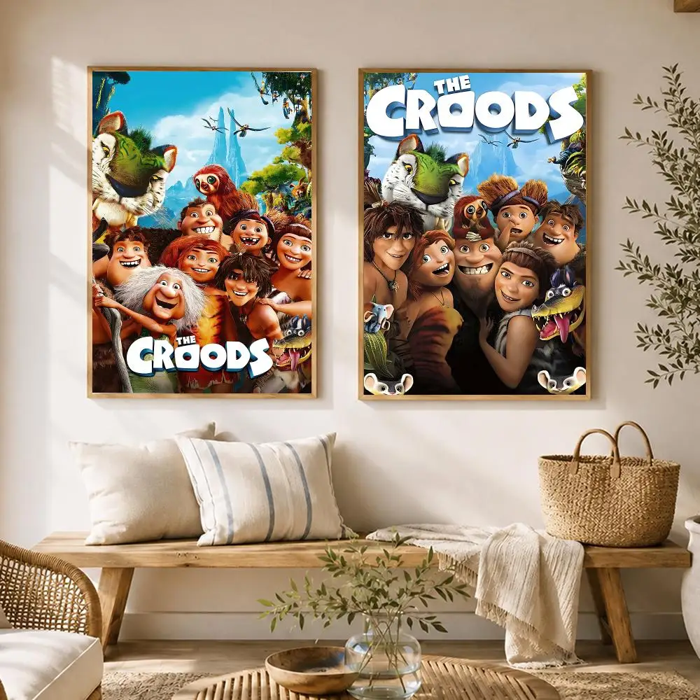 The Croods Animated Film Poster HD poster wall art self-stick no-residue for home cafe office great gift