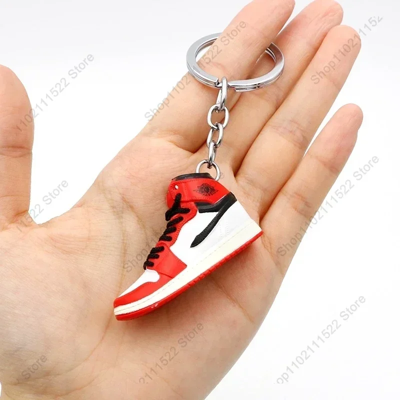 35styles Simulation Basketball Shoes Keychain Silicone Keychain Schoolbag Pendant Trend Sneakers Car Key Chains Children's Gifts