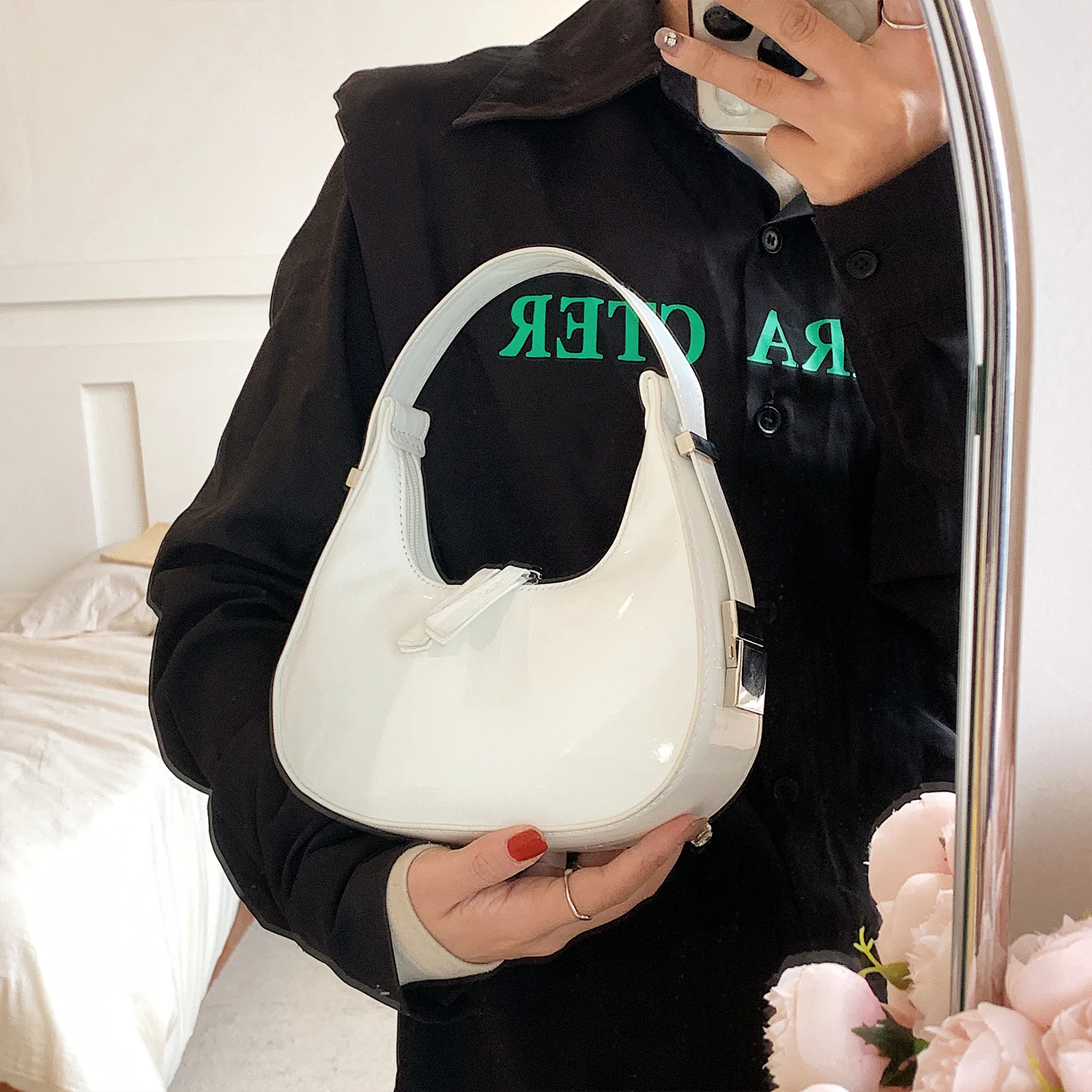 Vintage Shoulder Bag for Women Girls Hobo Moon Bags PU Leather Small Tote Purse Summer Handbags Luxury Shopper Bag Women\'s Bags