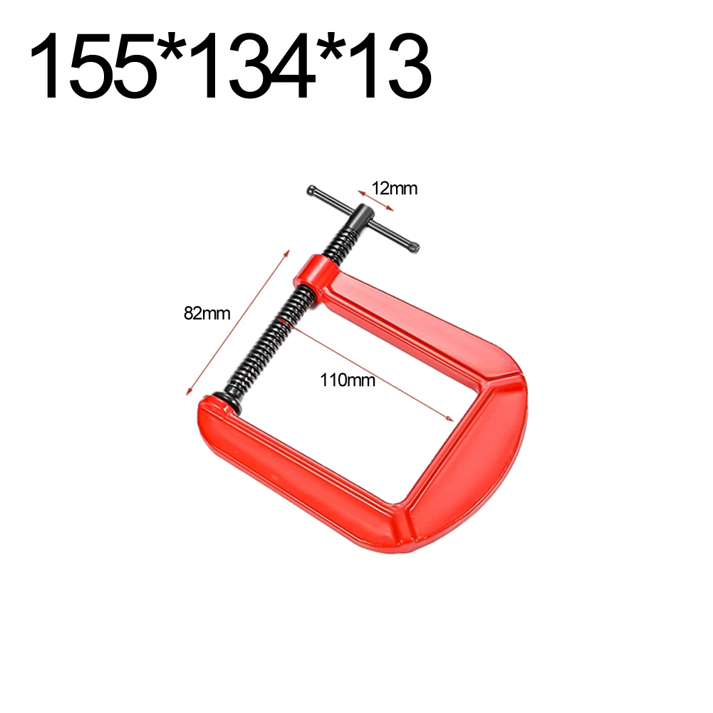 G Clamp Fixture Heavy Duty Clamp Evenly Distributed Clamp Pressure High Hardness T-bar Handle Large Swivel Pad