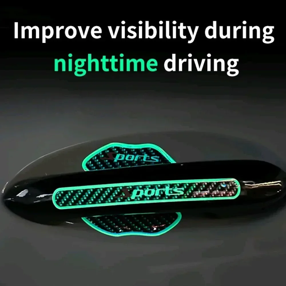 8 قطعة وعاء باب السيارة المضادة للخدش ملصق مقبض باب السيارة الطلاء طبقة حماية ملصق مائي العالمي مضيئة اكسسوارات السيارات الخارجية #4