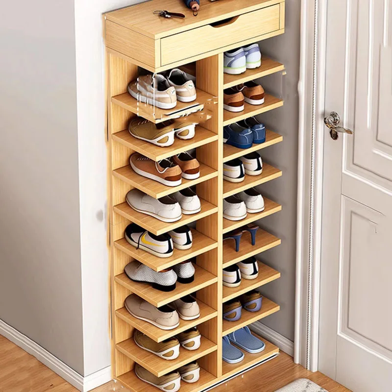 Wielowarstwowe stojak na buty nowoczesne domowe drewniane Ultra cienkie buty organizery akademik akcesoria do domu Zapatero