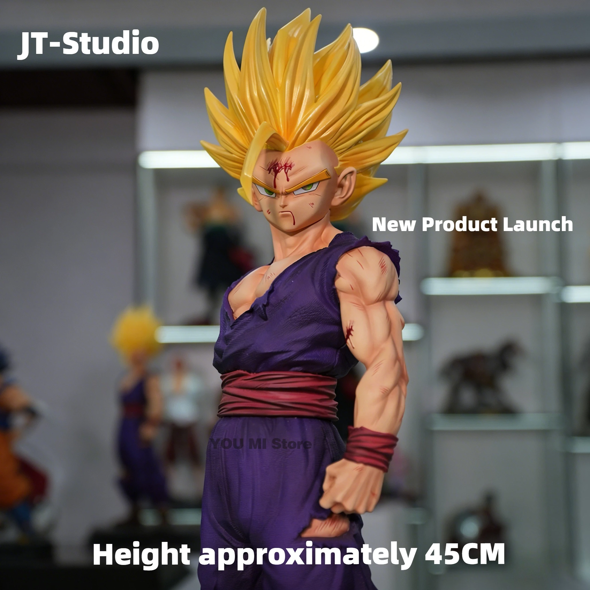 

Новая фигурка Гохана из аниме Dragon Ball Z, 45 см, Супер Сайян 2/3, коллекционная статуэтка из ПВХ, игрушка-подарок