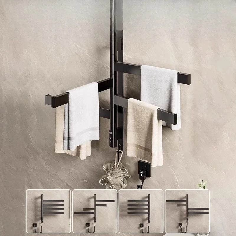 

Rotating electric towel rack heating intelligent drying sterilization bathroom concealed electric storage bath towel