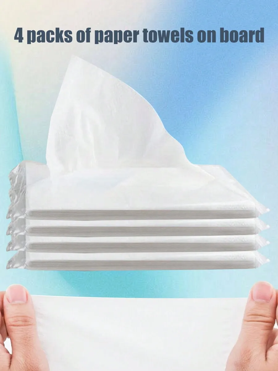 4 Pack Car Tissue With 30 Sheets Tissue In Side Per Pack For Car Tissue Box Paper Refill For Vehicle Home Bathroom Usage
