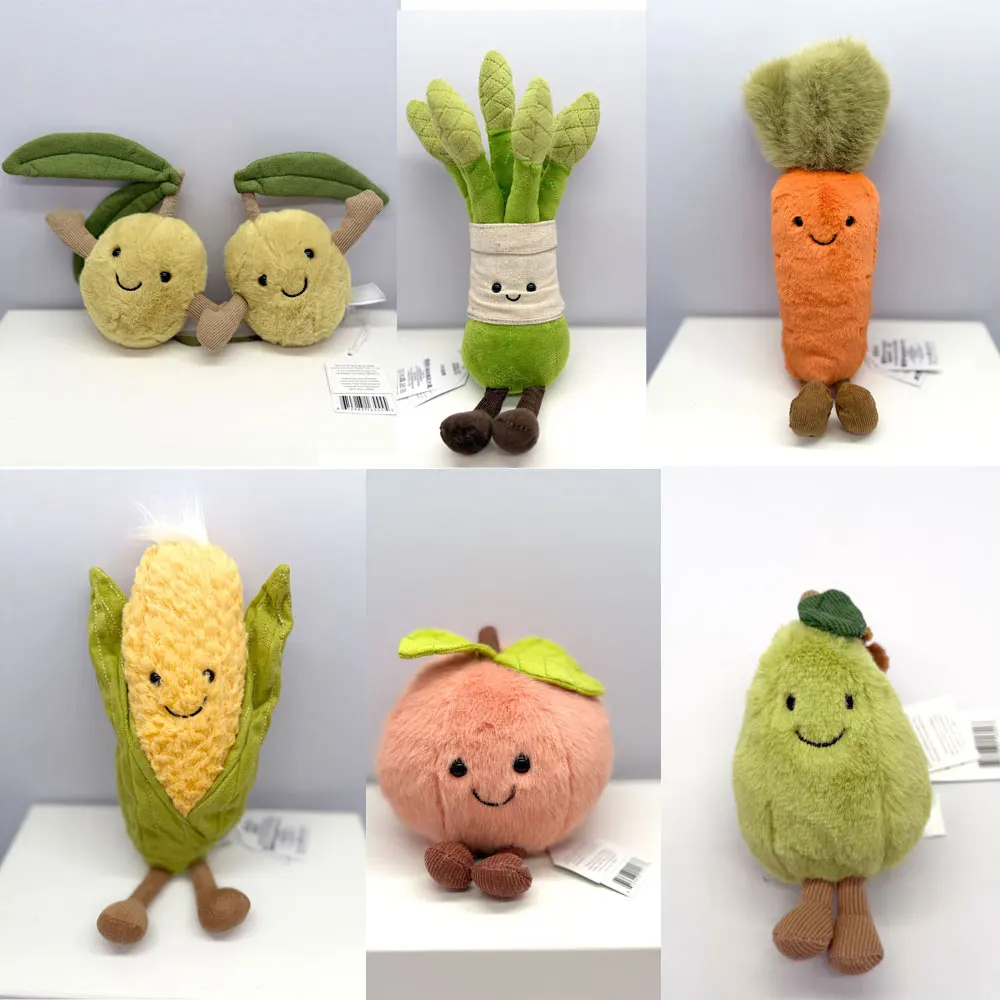 

Плюшевые игрушки JC в виде овощей и фруктов (олива, морковь, кукуруза, персик) — милые украшения и брелоки для ключей/сумок — подарки для друзей