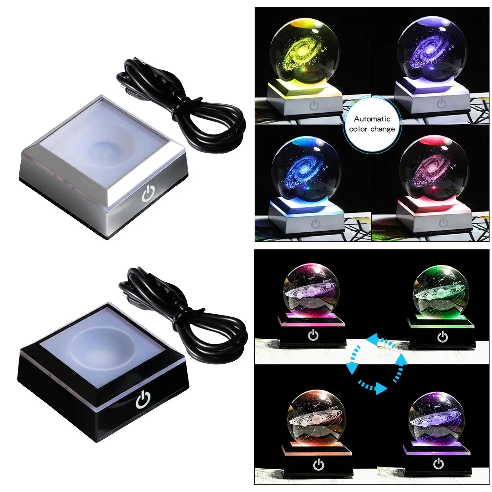 

LED Light Base Desktop Display Base Lamp Stand Ornament for Home Office