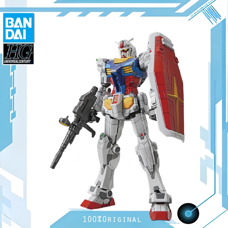 

BANDAI Anime HG 1/144 RX-78F00 GUNDAM Model Kit Figure Anime Robot Quality Assembly Plastic Action Toys Figures Gift