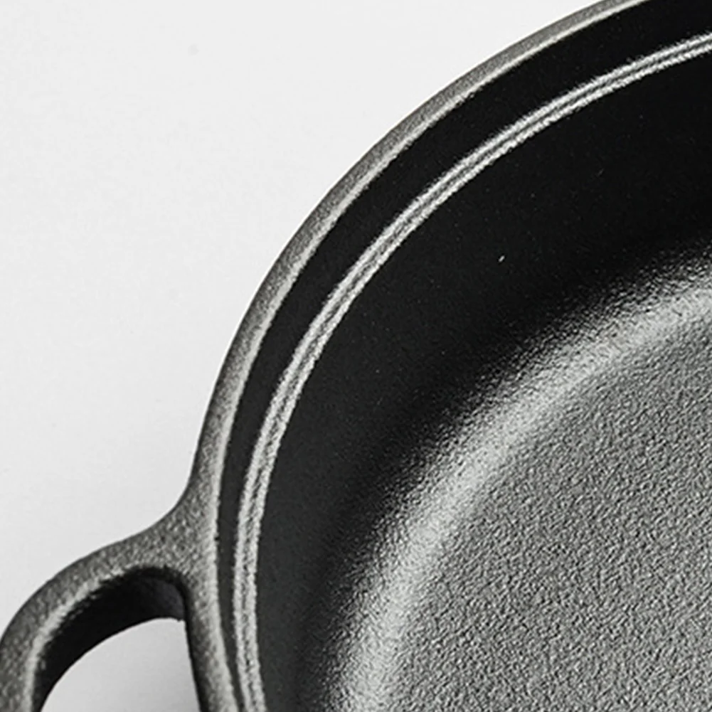 

8.7/9.8/11/11.8inch Cast Iron Frying Pan with Double Handles Griddle Baking Tray for Bread Baking Outdoor Cooking Camping