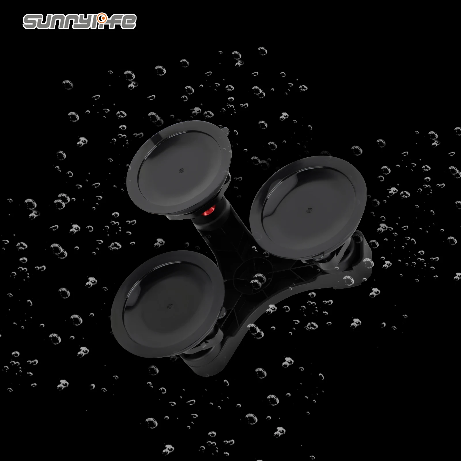 Sunnylife-حامل كاميرا شفط ثلاثية ، حامل سيارة ، نافذة ، الزجاج الأمامي ، داخل ، خارج كوب مص ، GoPro ، Insta360 ، عمل DJI