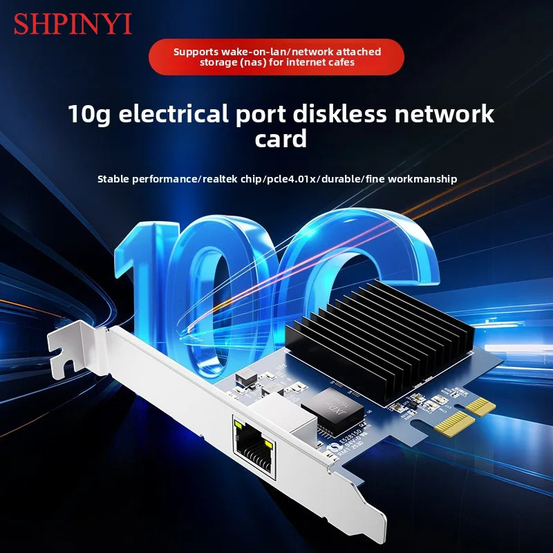 

10G PCI-E To RJ45 Network Card RTL8127 Chip Gigabit Ethernet PCI Express Network Card for PC