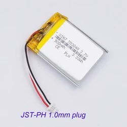 3.7V 900mAh 3.33Wh 703040 JST 3Pin 1.0mm NTC Thermistor Li-Polymer Replacement Li Lipo Rechargeable Battery For GPS Camera LED