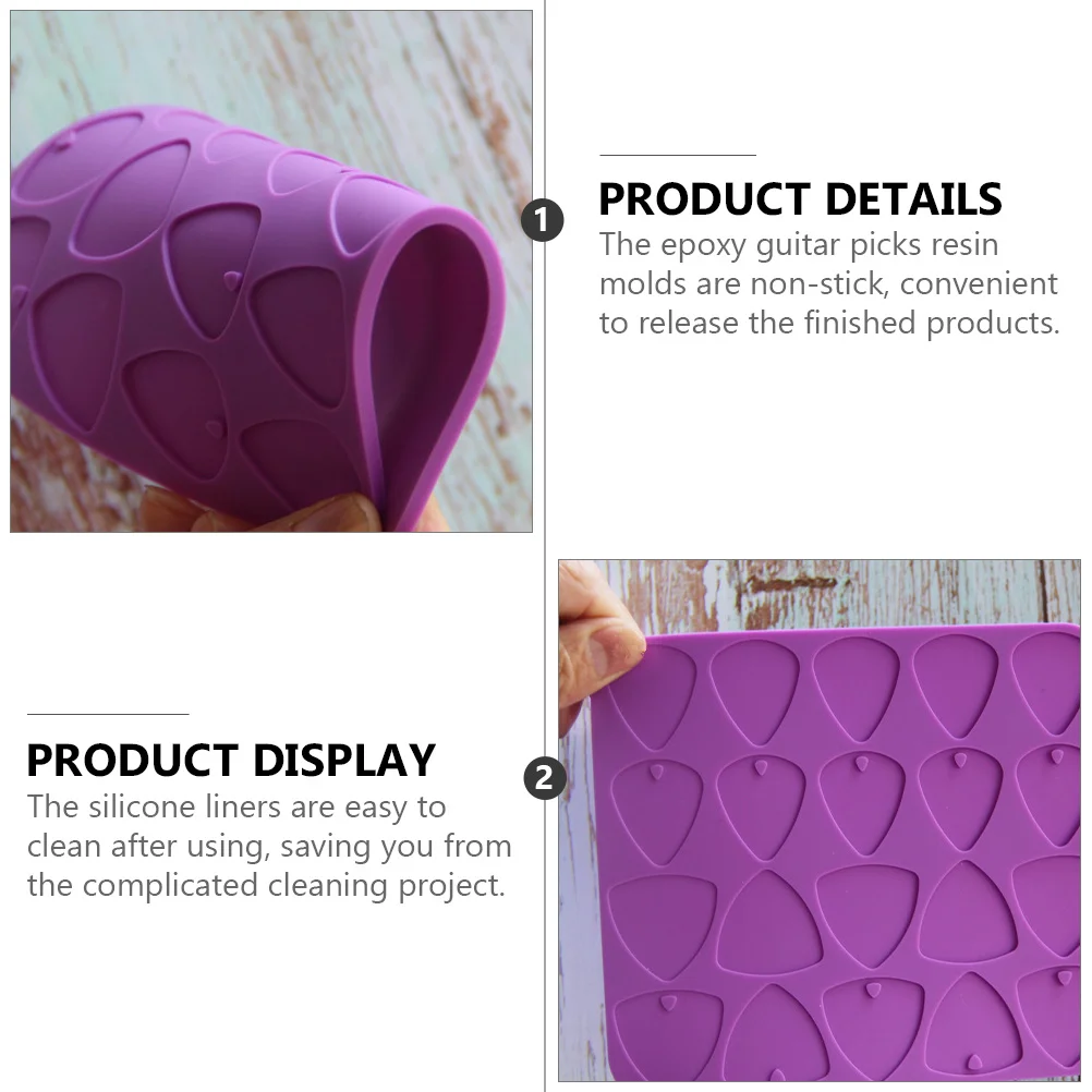 

5pcs Guitar Picks Resin Mold Triangle Silicone Molds For Epoxy Casting Non-Stick Reusable Jewelry Making Craft Tool