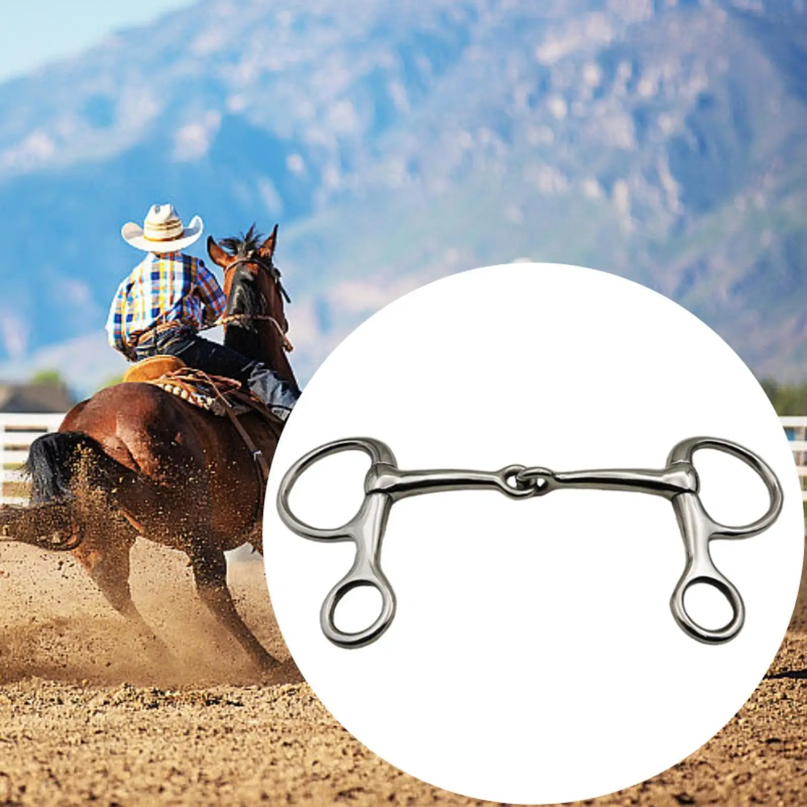 Boca De Cavalo Snaffle Bit, Equipamento De Treinamento De Cavalos, 130mm