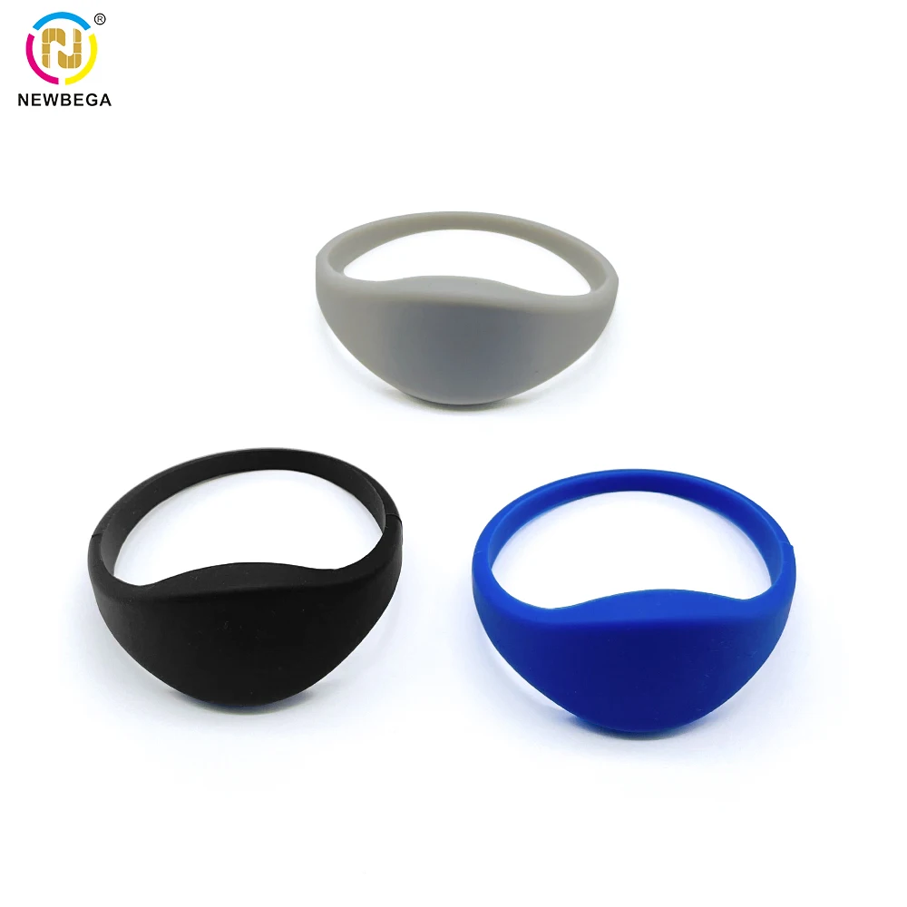 

125KHZ/13.56MHZ RFID Waterproof Wrist Band TK4100 T5577 FM1108 New Design Smart Silicon Bracelet